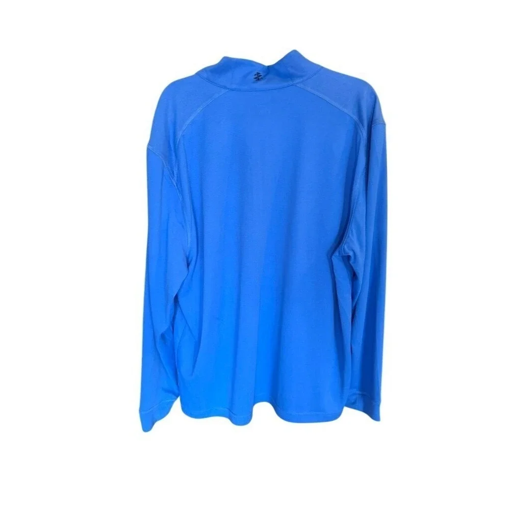 Izod Golf Mens XL Swingflex Pro Z1 1/4 Zip Pullover Blue Regatta Mesh